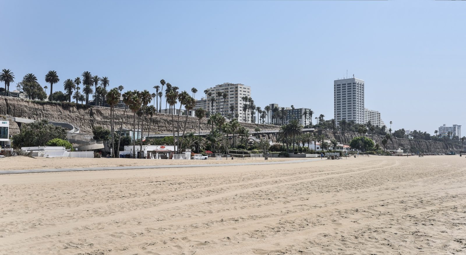 Santa Monica, California, beach and coastal bluffs