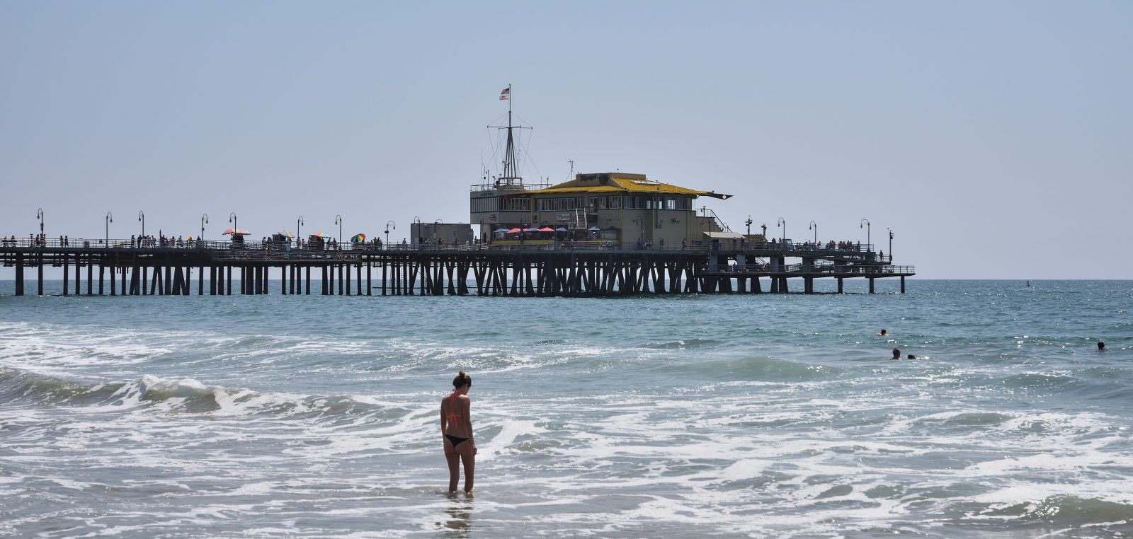 Santa Monica Pier from Santa Monica State Beach 01
