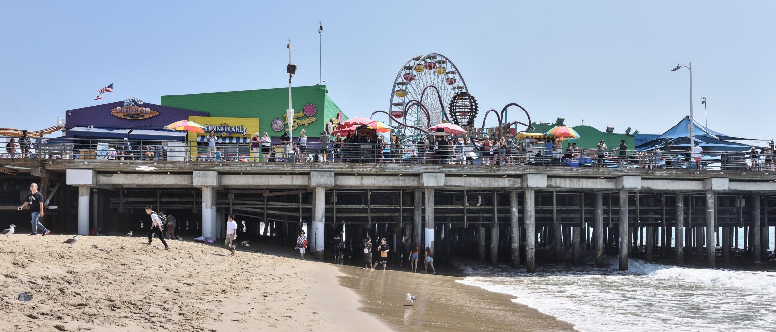 Santa Monica Pier from Santa Monica State Beach 04